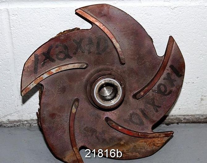 Used Goulds 3196 Impeller, 9", 5-Vane, Casting No.: 56381 (For 1x2x10 Pump) #21816