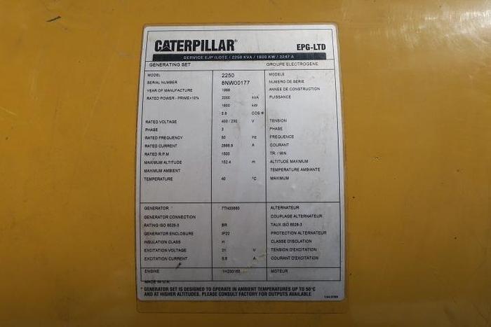 Used 1999 Caterpillar KVA: 2250