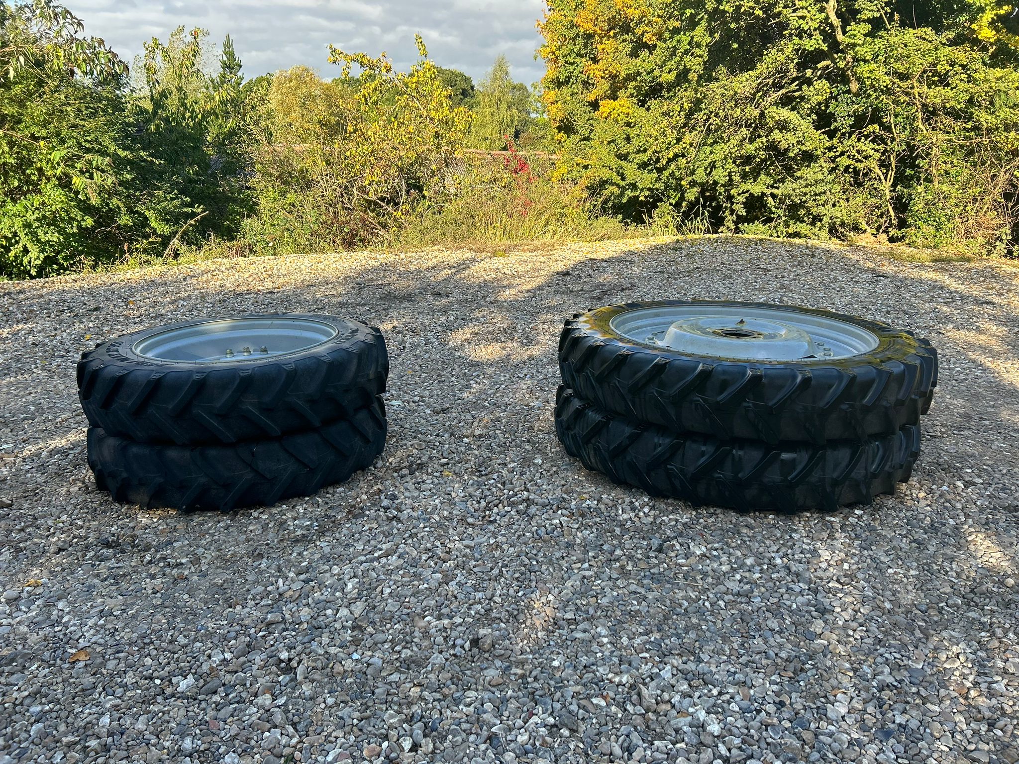 Used Set of Row Crop Wheels and BKT Tyres