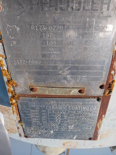 Used Reactor, 1,000 Gallon, G/L, 100 PSI, Jkt, Pfaudler, S731115 #S731115