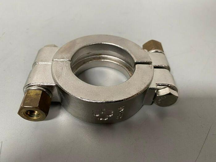 Used Lot of 4 - Tri-Clover Stainless Steel 2.5" OD Bolted High Pressure Clamp