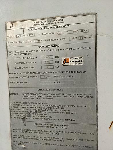 Used UNDER CDL!!! 2001 gmc 6500 Posi plus 800-40 cable placer bucket truck!! Super clean! UNDER CDL!!!