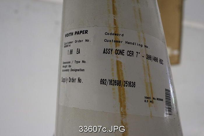 Used Voith LDC-400 Low Density Cleaner, 7" #33607