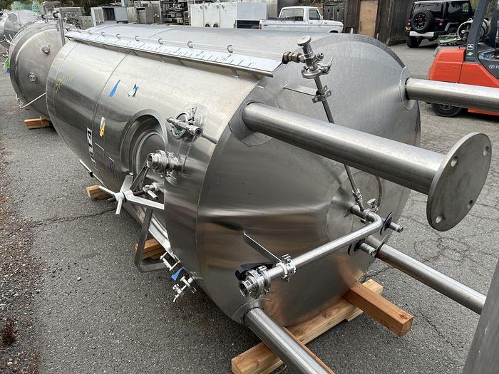 Used Tank, 775 Gallon, Stainless Steel, Jacketed, 30 PSI Internal, 25 BBL Brite Tank #S744737