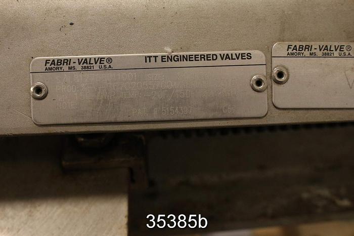 Used Fabri 14" Hand Operated Knife Gate Valve #35385