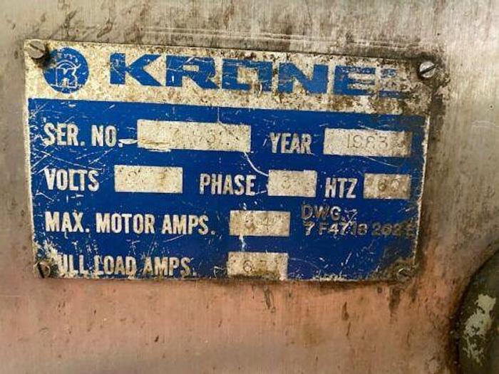 Used Krones Rotina 1 glue wrap around labeler