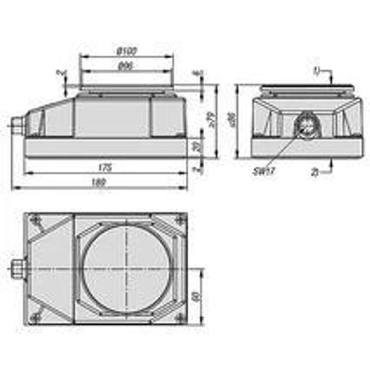 LEVELLING WEDGE FREESTANDING, FV=7, PLASTIC, COMP:NITRILE RUBBER