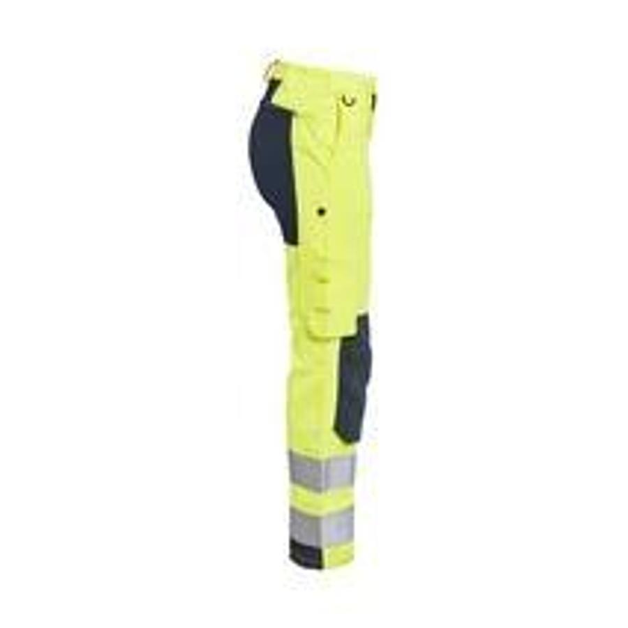 Women's Multinorm Work Trousers Inherent with Stretch HighVis Yellow/Navy D19