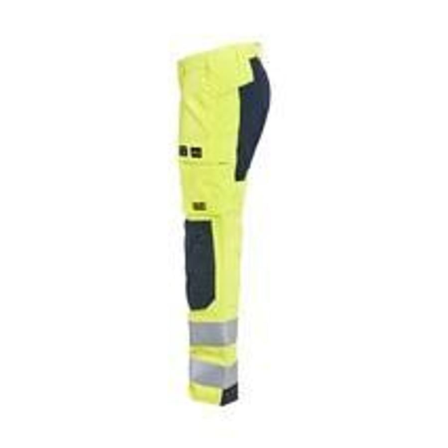 Multinorm Work Trousers Inherent with Stretch HighVis Yellow/Navy C44