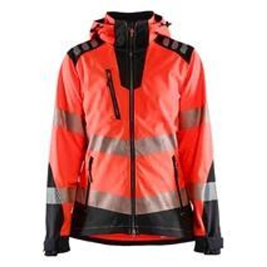 Women's HighVis Softshell Jacket HighVis Red/Black M