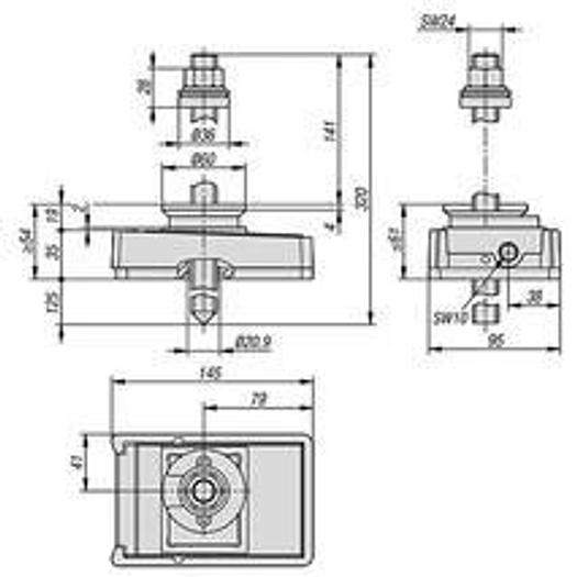 LEVELLING WEDGE GROUND ANCHORING, ADHESIVE ANCHOR, FV=7, ALUMINUM, COMP:STEEL