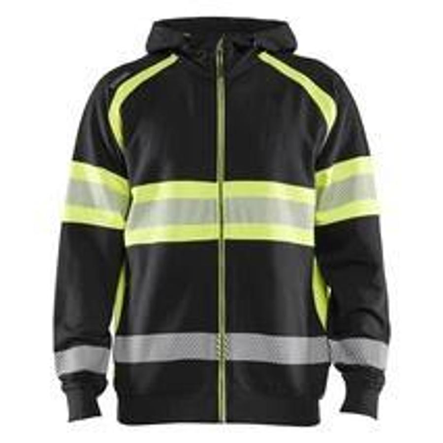 HighVis hooded jacket black/yellow XS