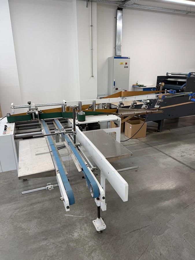 Used RAGAOKE GK 450 – Automatic Folder Gluer with Integrated Stacker, 450 × 200 mm Maximum Box Format, 90 × 60 mm Minimum Format, Adjustable Speed & Automatic Carton Folding and Gluing