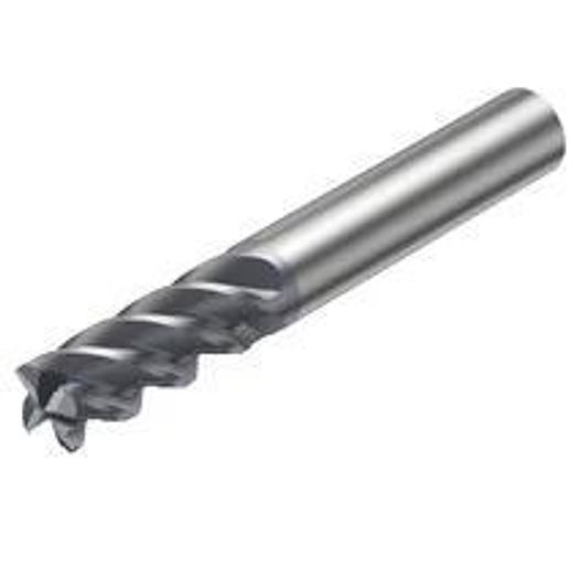 End mill square shape, without corner radius, with center cutting edge - inch version