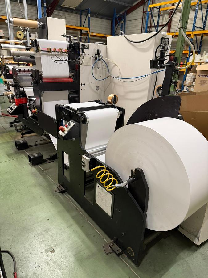 Used Rotoflex VLI 330 Label Finishing Machine with Die Cutting & Turret Rewinder