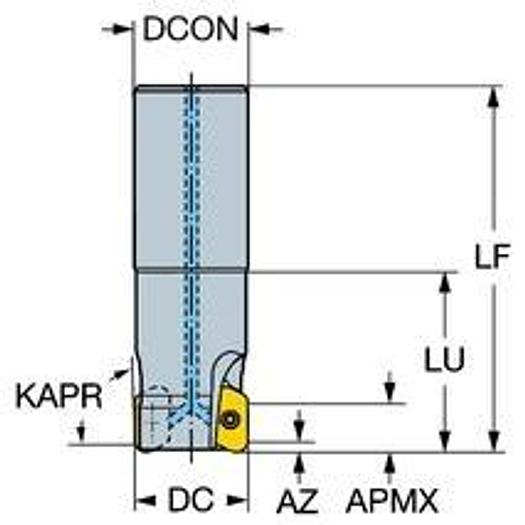 CoroMill 790 Corner milling cutter / end mill 90° - inch version
