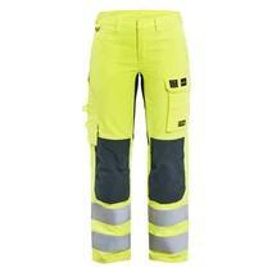 Multinorm Work Trousers Inherent with Stretch HighVis Yellow/Navy D100