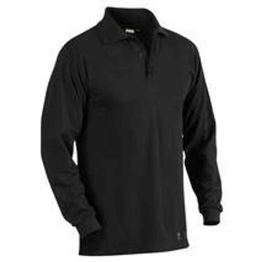 BLAKLÄDER Flame Retardant Polo Shirt, Long-Sleeved 33741726