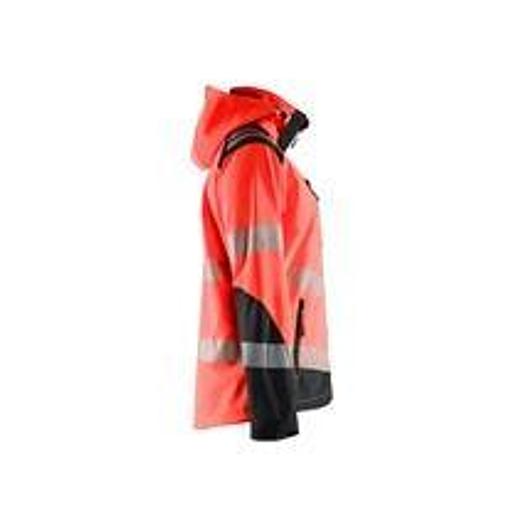 Damen HighVis Softshell Jacke HighVis Rot/Schwarz M