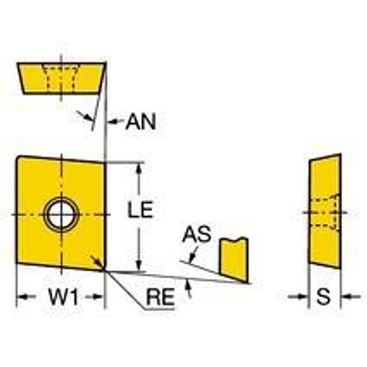 Indexable inserts for U-MAX slot milling cutters