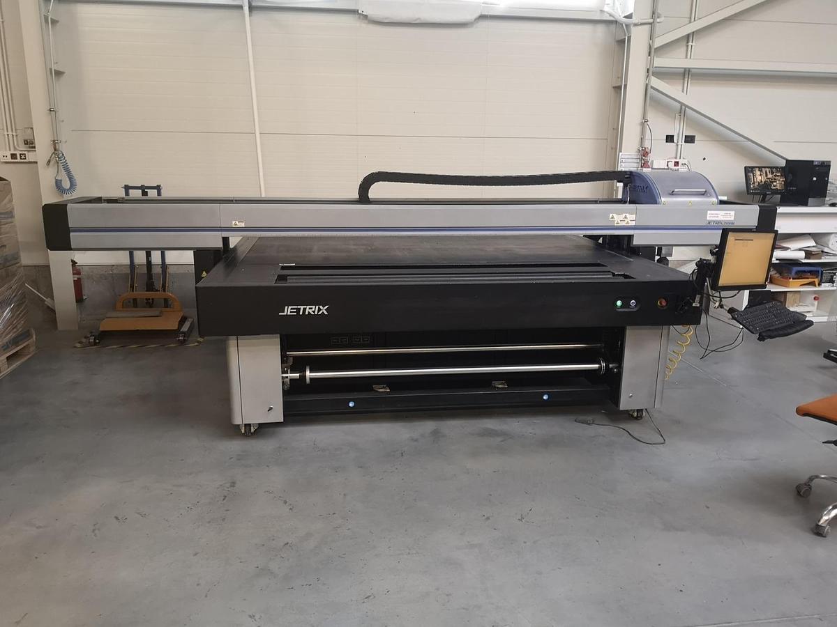 Used InkTec Jetrix 2513 FRQ UV Flatbed Printer CMYK+W+Varnish 259×152 cm