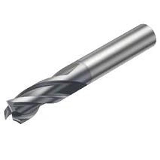 End mill square shape, without corner radius, with center cutting edge - inch version