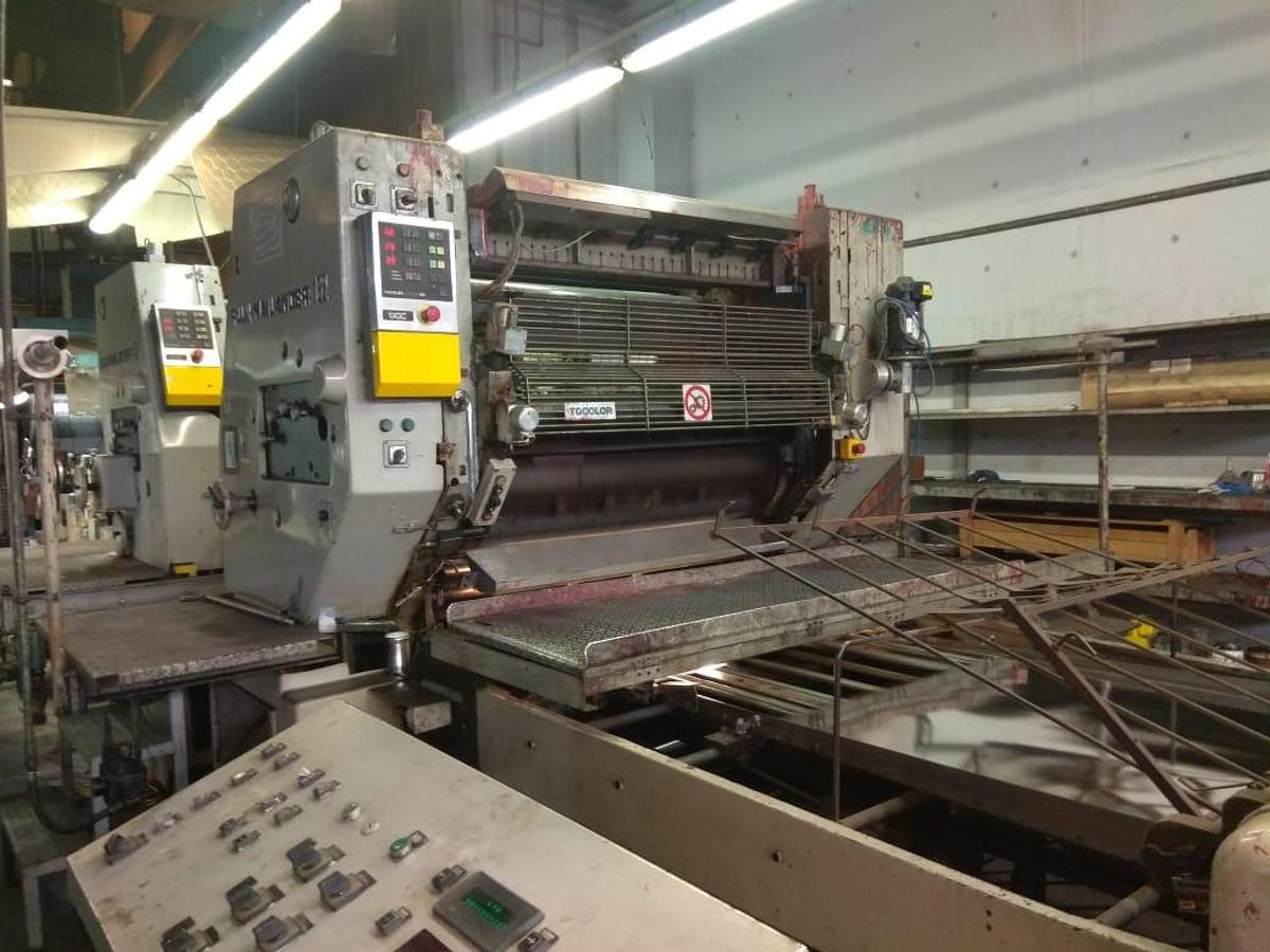 Used KBA MAILÄNDER 162 – Industrial 2-Color Metal Printing Press, Sheetfed Offset Printing Machine, Dampening System, Automatic Feeder, TGC Ink Control Desk & 4,000 Sheets/Hour