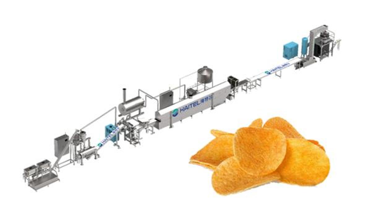 Automatic potato chips production line