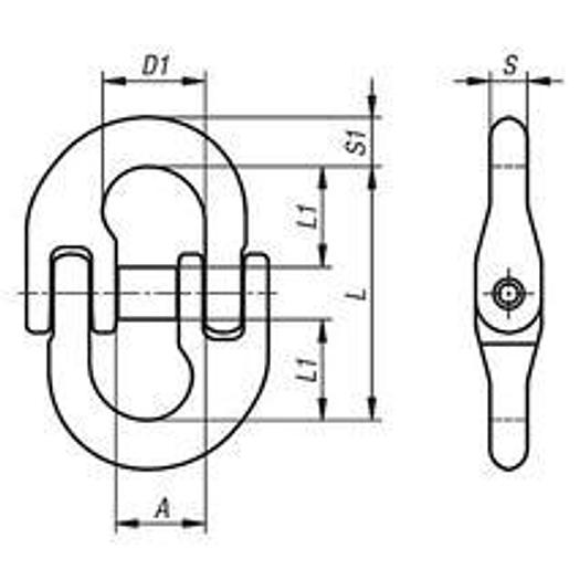 CONNECTING LINK STEEL, FT=10000