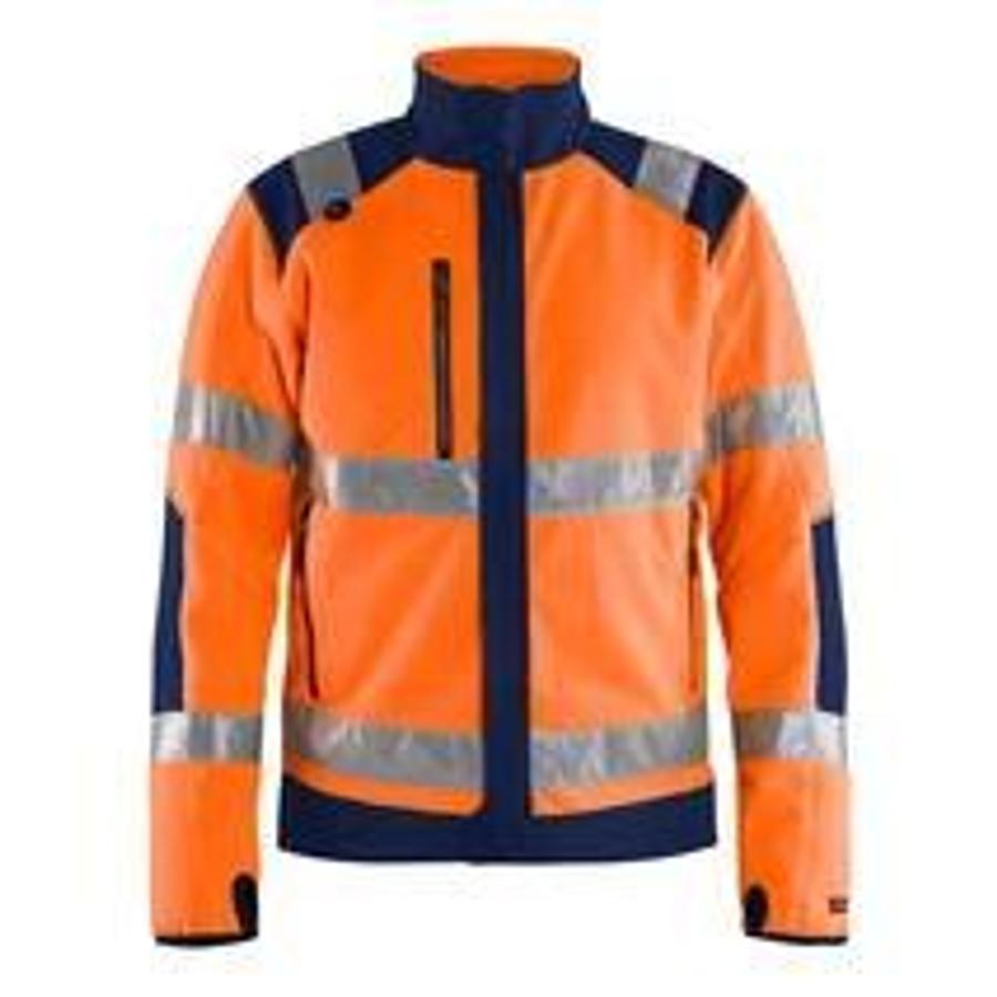BLAKLÄDER High Vis Fleece Jacket, Windproof 48882524