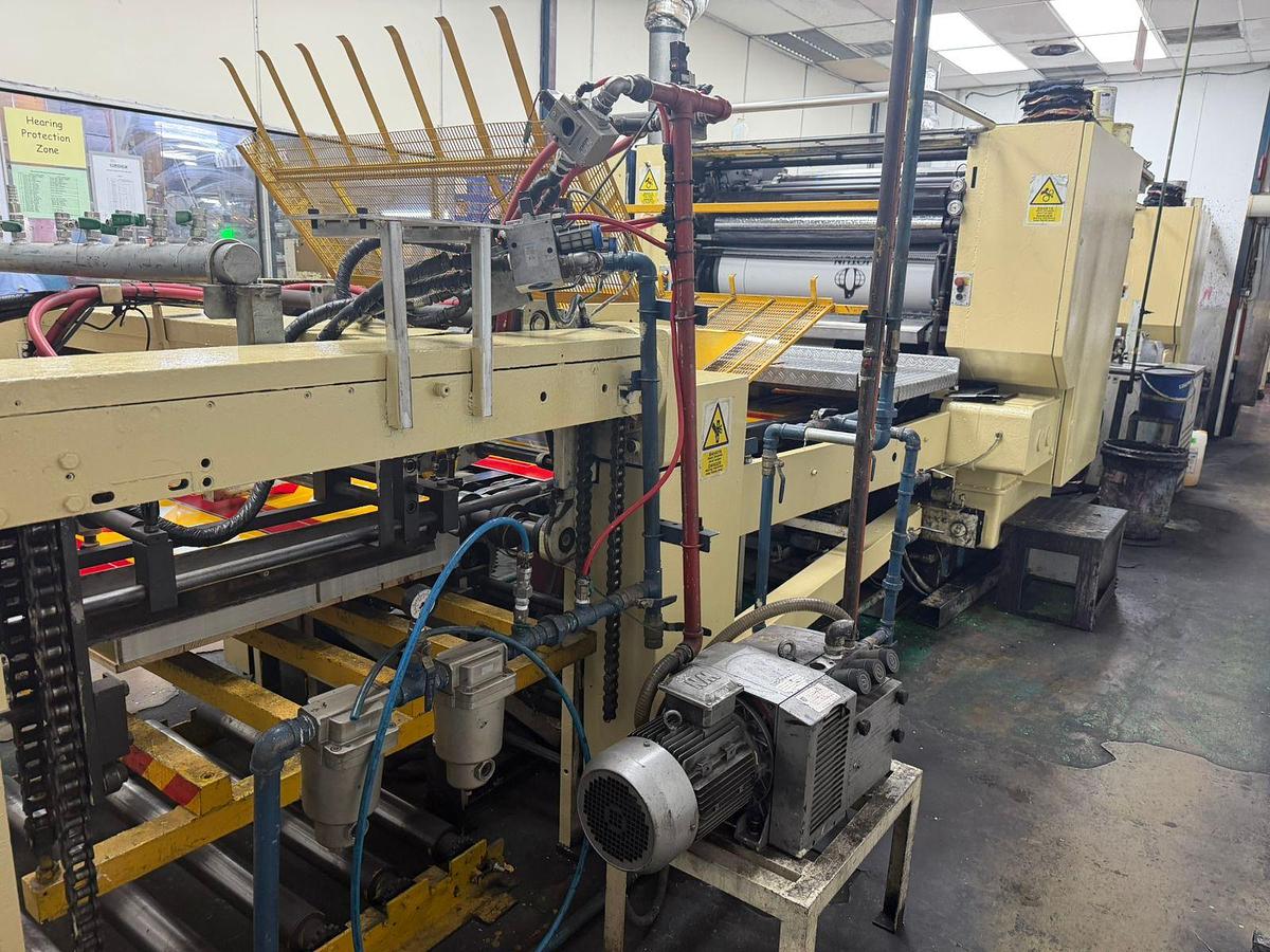 Used KBA MAILÄNDER 122A – Industrial 2-Color Metal Printing Machine, 24 × 18 in Minimum Format, 45 × 38 in Maximum Format, 6,600 Sheets/Hour, Robust Metal Construction