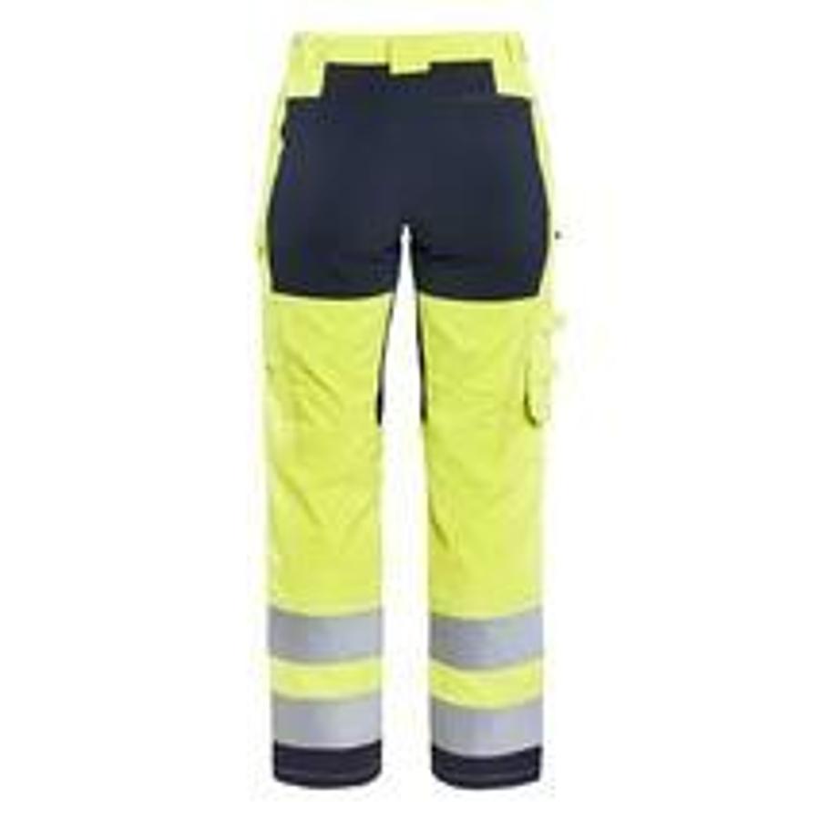 Women's Multinorm Work Trousers Inherent with Stretch HighVis Yellow/Navy D23