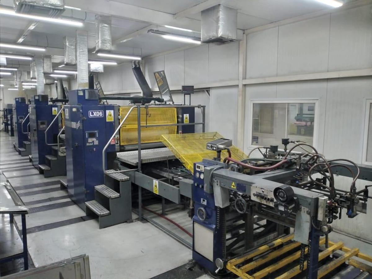 Used KBA MAILÄNDER 123 – Industrial 3-Unit Metal Sheet Printing Machine, 1,150 × 960 mm Maximum Format, 6,000 Sheets/Hour, 0.12–0.40 mm Steel Sheets & LTG Interdeck UV
