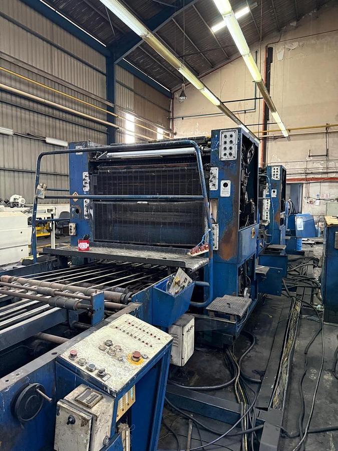 Used CRABTREE 1290 2-Color Metal Decorating & Printing Line (2010) – Crabtree F1 Varnishing Unit, LTG Tunnel Oven, 1200 × 1000 mm Maximum Sheet Format, 7,000 Sheets/Hour