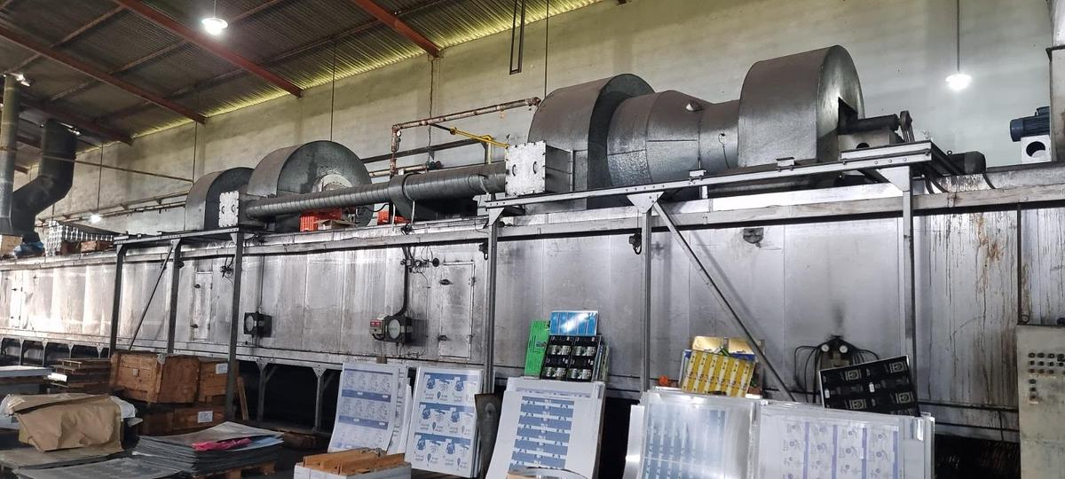 Used KBA MAILÄNDER 169 Metal Printing Machine – 1,145 × 960 mm Maximum Sheet Format, 5,500 Sheets/Hour, 29 m LTG Tunnel Oven with Cooling Zone