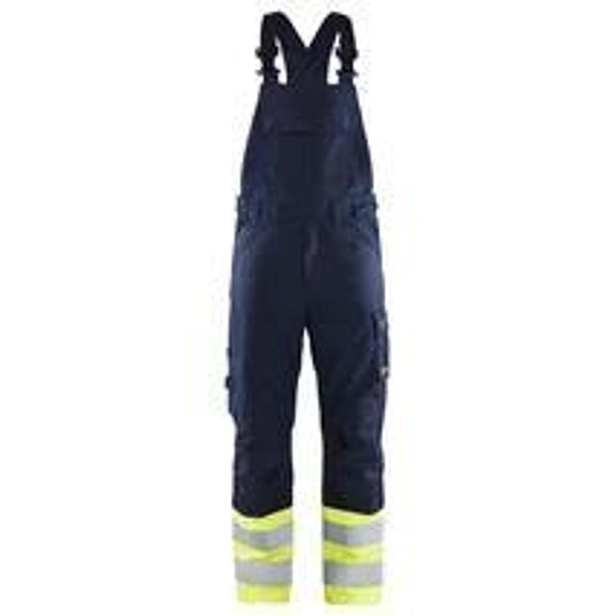 Used Multinorm dungarees Class 1 Navy/HighVis Yellow D92