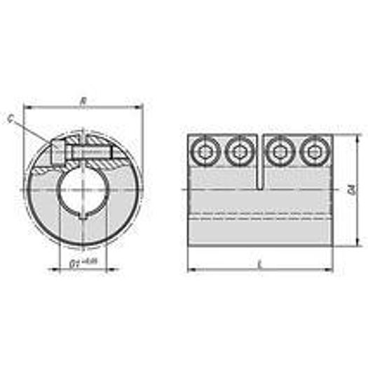 NORELEM rigid coupling slotted