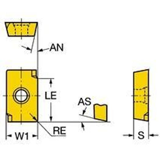 Indexable inserts for U-MAX slot milling cutters