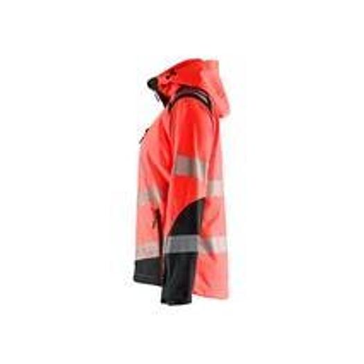 Damen HighVis Softshell Jacke HighVis Rot/Schwarz M