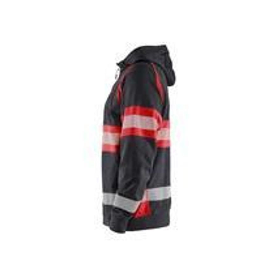 HighVis hooded jacket Black/HighVis Red XL