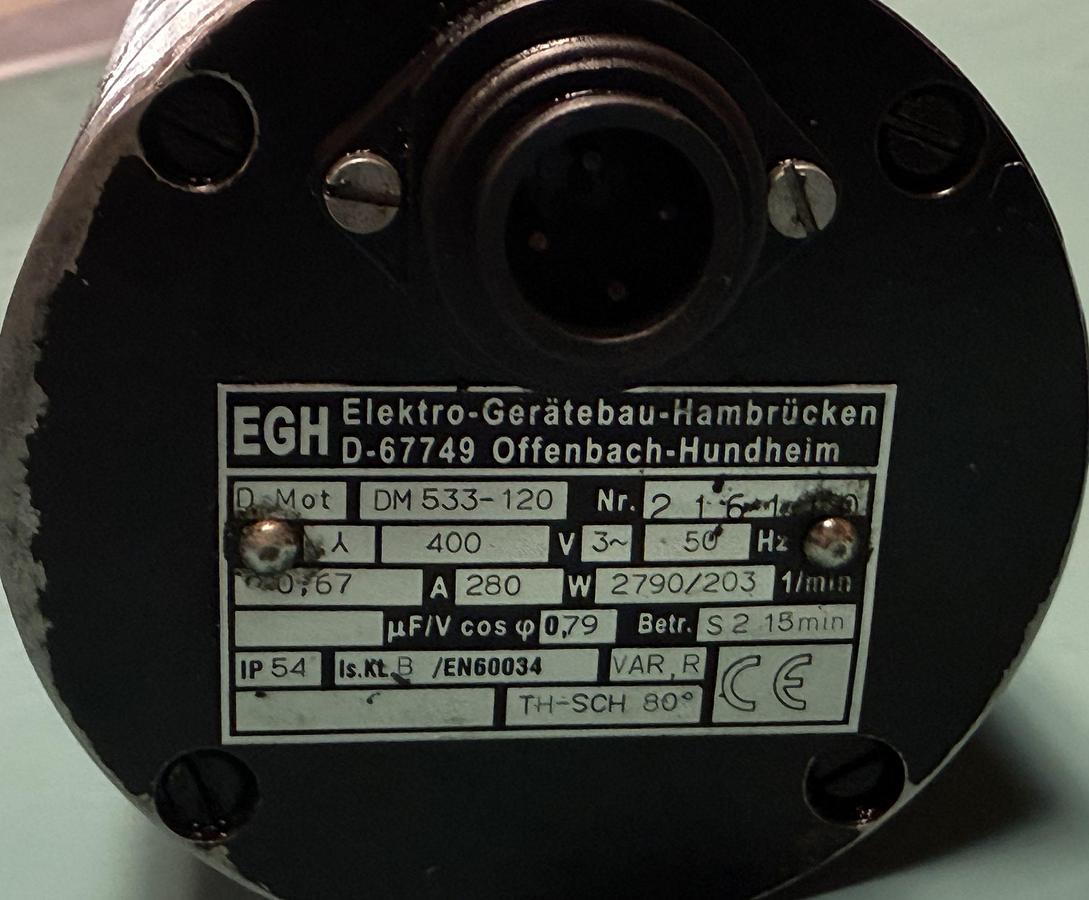 DM533-120 for Oxy-Dry washing systems 