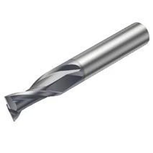 End mill square shape, without corner radius, with center cutting edge - inch version