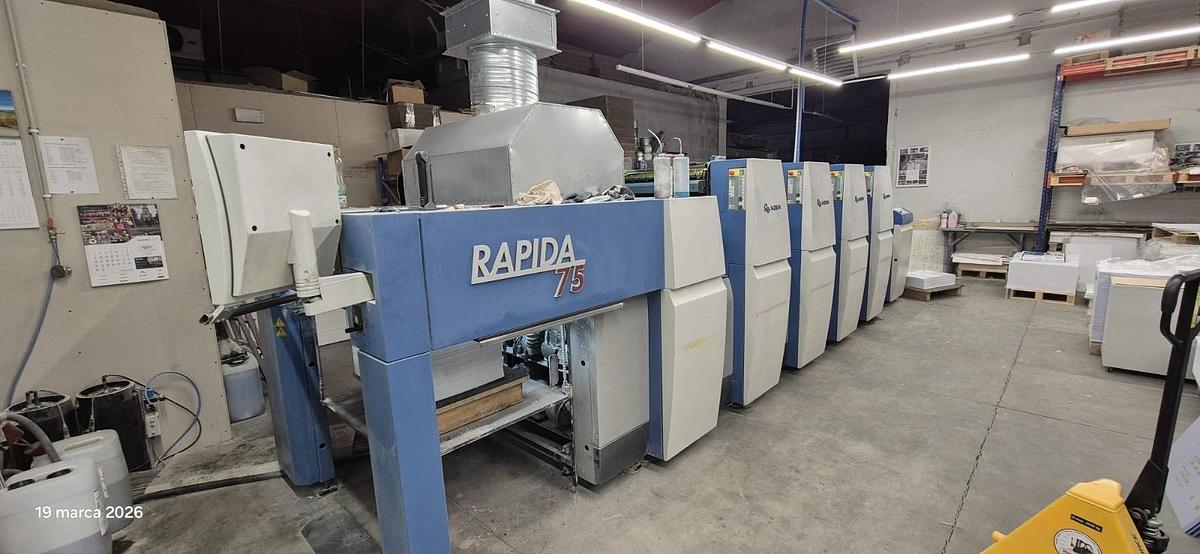 Used KBA Rapida 75-4 Offset Printing Press 4 Color 15,000 sph