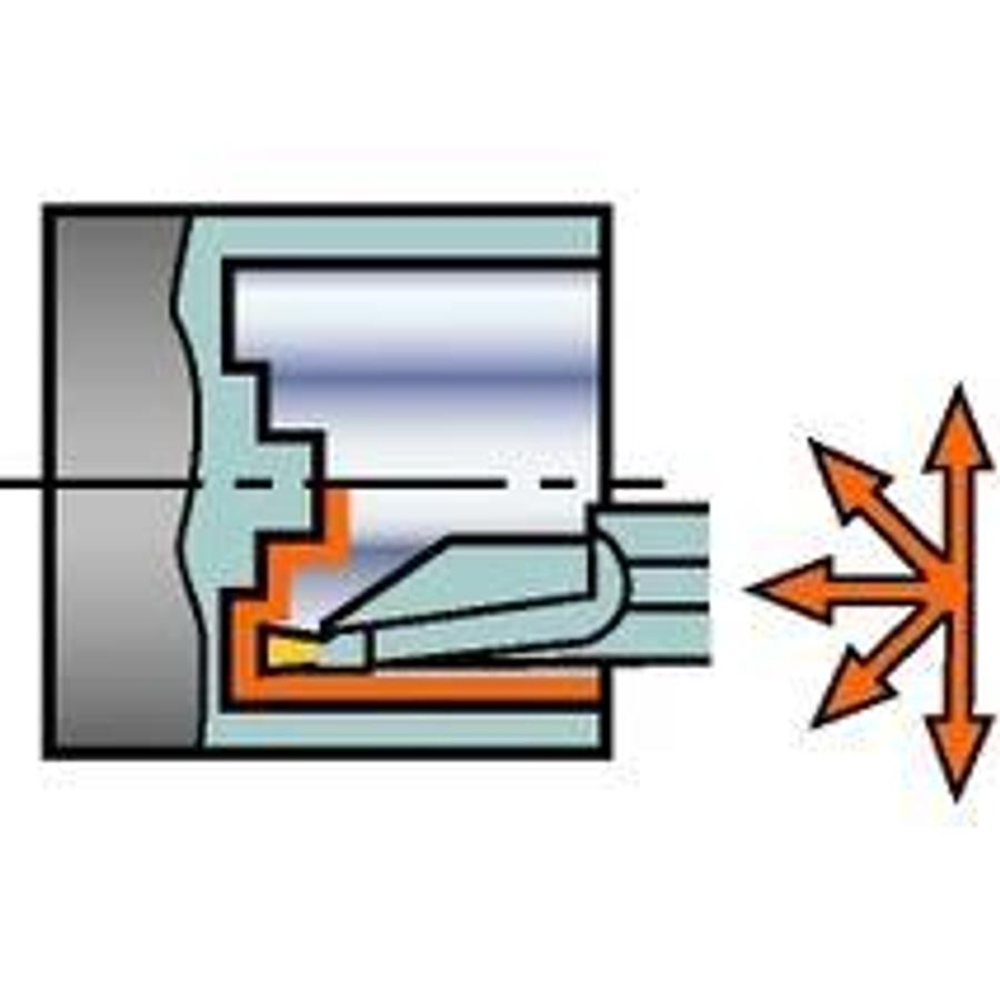 Q-Cut boring bar, one-piece