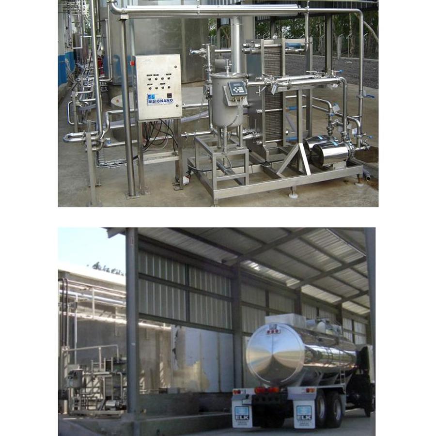 Plant for receiving and treating fluid milk