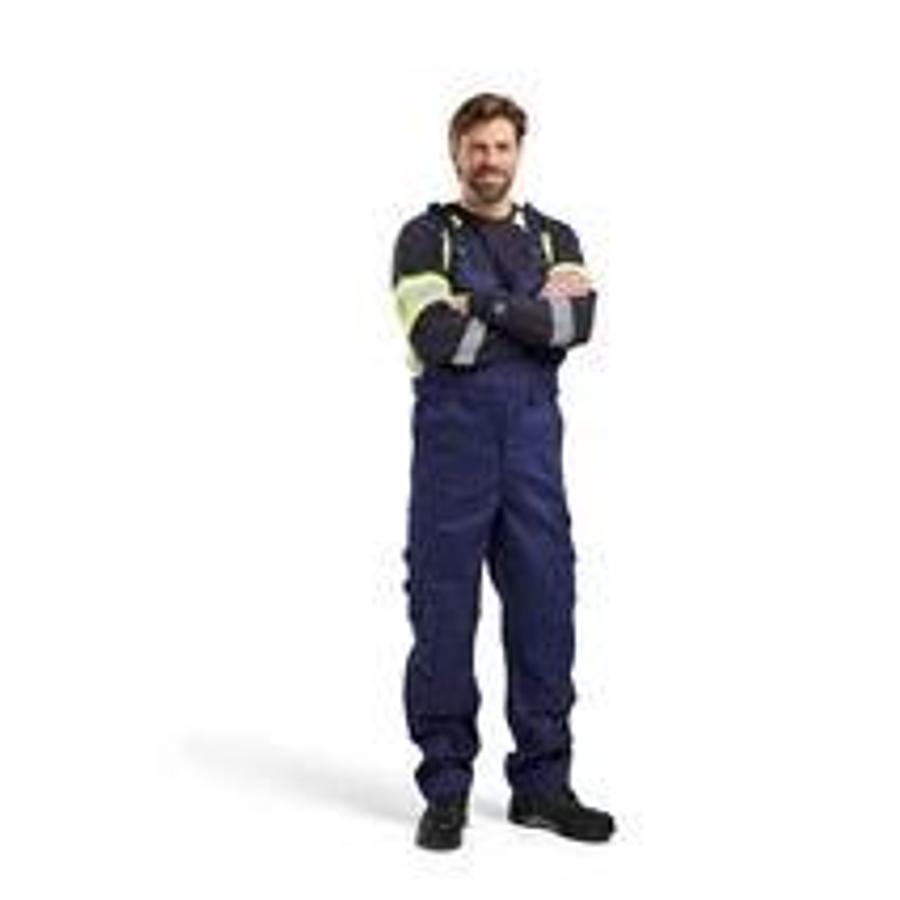 Welder's dungarees Navy/HighVis Yellow D96