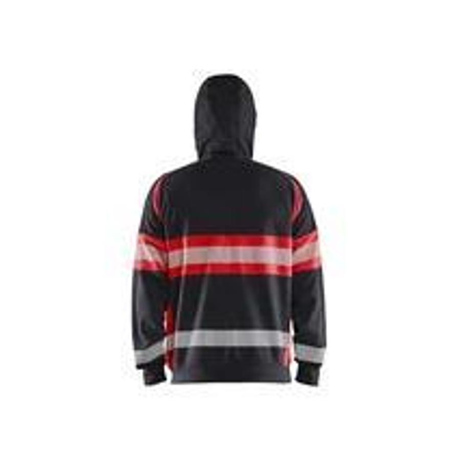 HighVis hooded jacket Black/HighVis Red XL
