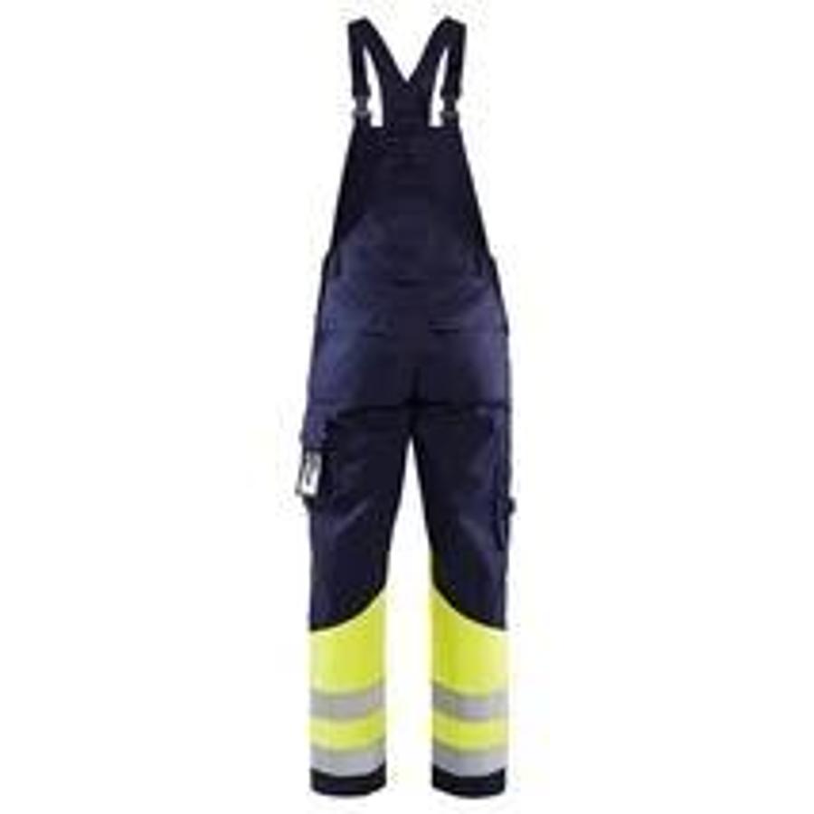 Multinorm dungarees Class 1 Navy/ High Vis Yellow C46