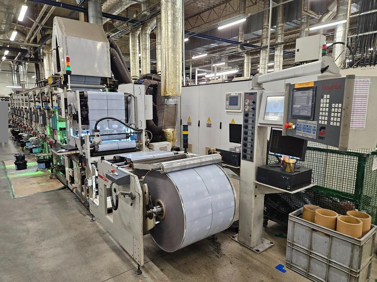 Used OMET Varyflex VF-670 F1 Flexographic Printing Press 10 Colors UV 670 mm