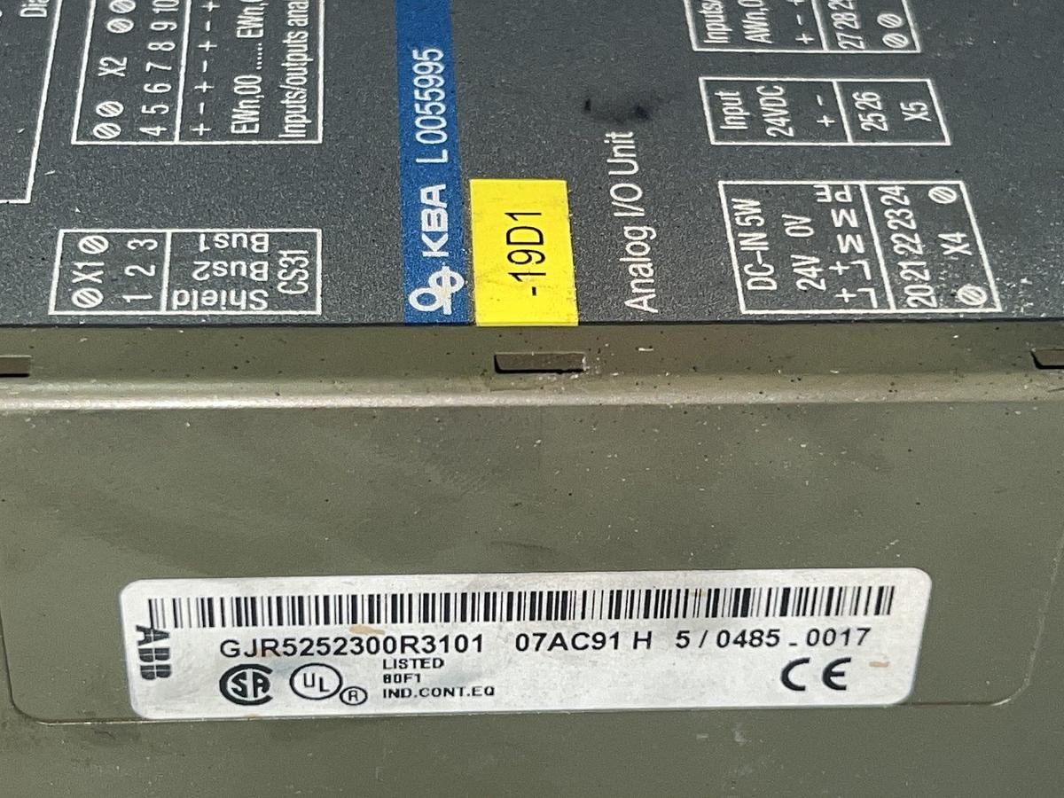 KBA 07 AC 91, 07AC91 (H) – KBA Analog I/O Unit 